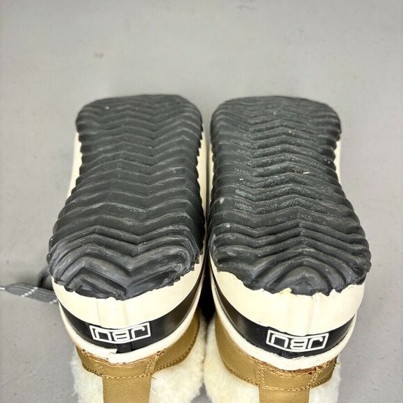 JBU Waterproof Duck Boots Womens Size 7 M Tan Black Lace Up Winter Ankle - Picture 8 of 10